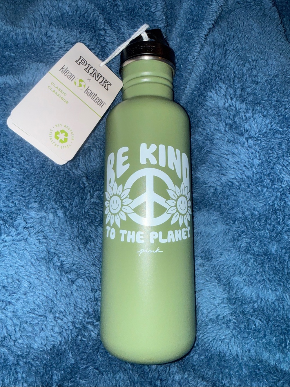 Klean Kanteen Pink steel water bottle NEW WITH TAGS green with twist lid
